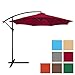 Best Choice Products 10ft Offset Hanging Outdoor Market Patio Umbrella- Burgundy