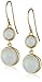 Amazon Collection 18k Yellow Gold-Plated Sterling Silver Jade Half-Ball Dangle Earrings
