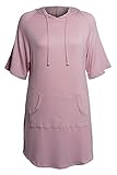 Women's Kangaroo Pocket Hooded Tunic Top