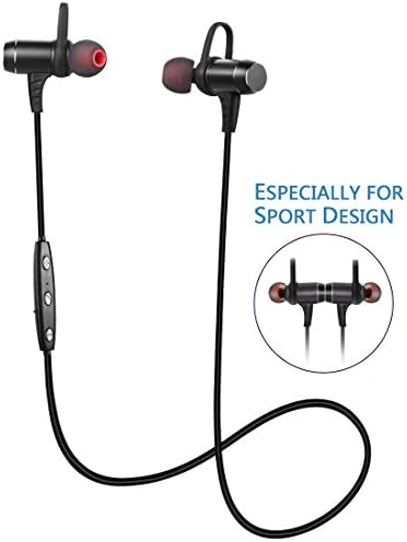 AZPLACE Bluetooth Headphones, Wireless Lightweight Magnetic ipx5Waterproof Sweatproof Sports Bluetooth 4.1 Headset Stereo Noise Cancellation Earphones Earbuds with Built in Microphone for Gym