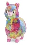 Bearington Annabelle Plush Stuffed Animal Rainbow Alpaca, 12 inches