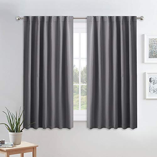PONY DANCE Blackout Curtains for Bedroom - 54 Inches Long Curtain