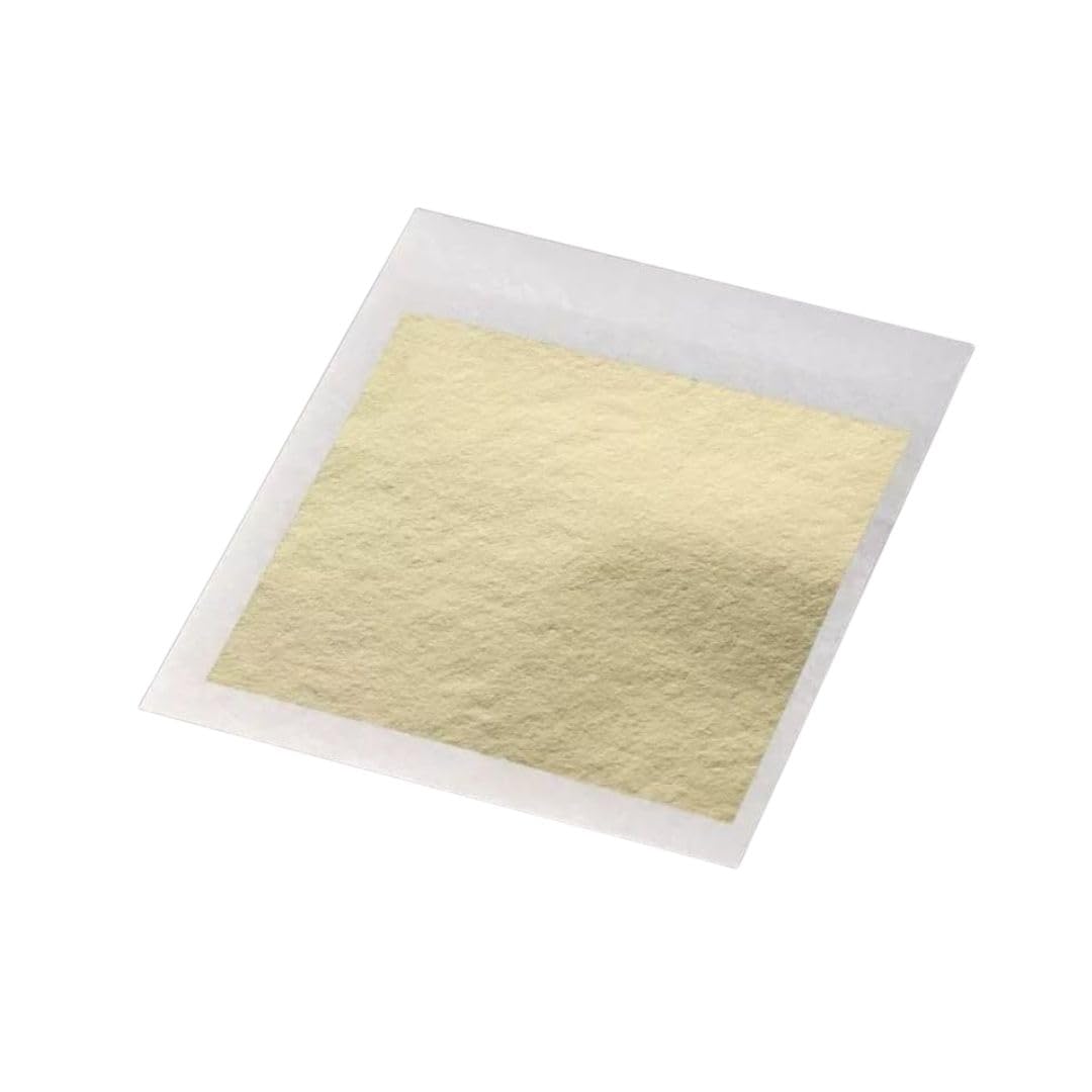 PACK OF 500 SHEETS GOLD LEAF FOIL FOR 70 MM SIZE 24 CARATS ON BASE