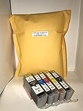 Printer-Mate TM Compatible Edible Ink 5 Pack for Canon PGI 250XL CLI 251XL MG5420, MG5520, MG6420, MG6620, MX922, PGI-250BK, CLI-251 (5 Colors) CAKE PRINTING Italy ink FDA approved