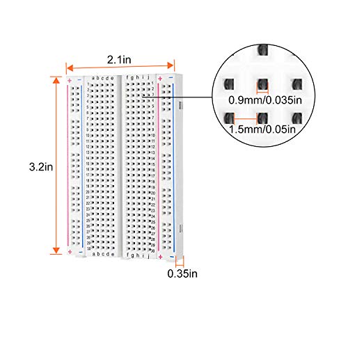 AConnet 6 Pcs Breadboard 400 Points Solderless Breadboard Universal Prototype Arduino Mini Breadboard PCB Board Kit for DIY Kits Arduino Proto Raspberry Rasp Pi Project Distribution Connecting Blocks