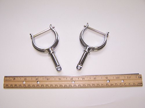 Sea Dog Line 580413 Ribbed Pin Oarlock Chrome Plated Zinc Pair (2) 132-3695