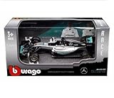 BURAGO BU38026H MERCEDES W07 HYBRID L.HAMILTON 2016 N.44 1:43 MODELLINO DIE CAST