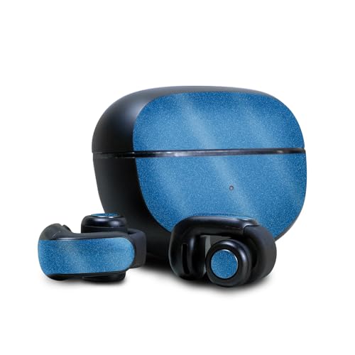 Glossy Glitter Skin Compatible with Bose Ultra Open Earbuds - Solid Blue - Prem…