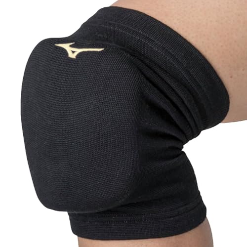 MIZUNO(ミズノ) バレーボール 膝サポーター（パッド有・ユニセックス） V2MYA000 ブラック×ゴールド 1個入
