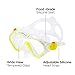 ELEMENTEX Naga Sports Series Kids Snorkel Set with Dry Top Snorkel, Single Lens Mask, Trek Fins, Mesh Bag - XS/XXS Yellow