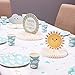 Blue Panda 3-Piece Baby Shower Party Table Decoration - Welcome Little One Honeycomb Centerpiece Party Supplies, Sunshine and Cloud Design