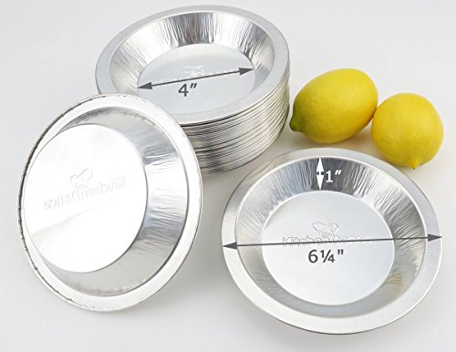 Disposable/Reusable Heavy Duty Aluminum 6" Mini Pie Pans #622-9 oz Capacity (25) 1 Disposable/Reusable Heavy Duty Aluminum 6" Mini Pie Pans #622-9 oz Capacity (25)