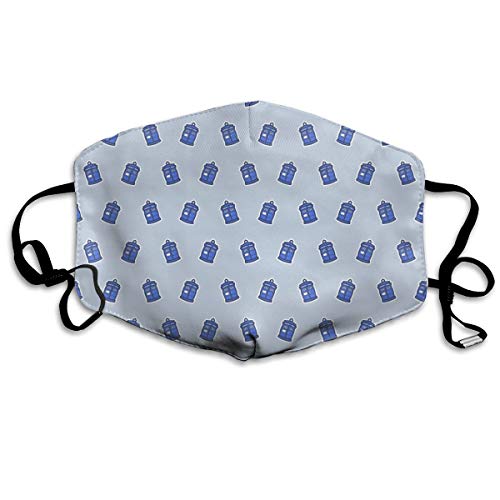 Vicrunning Cute Tardis Pattern Stock Mouth Mask,Anti Dust Face Mouth Cover Mask for Ski Cycling Camping,Outdoor Activities