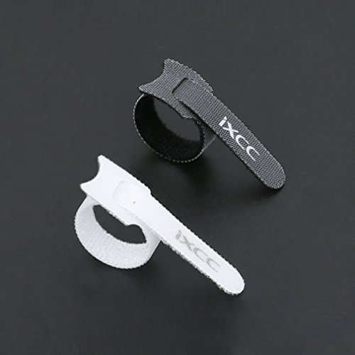 iXCC 60 Packs Reusable Fastening Cable Ties, Wire Straps, Hook and Loop Microfiber Cloth Cord Ties [6-Inch] [Classic Black and White]