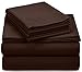 Amazon Brand – Pinzon Signature Cotton Heavyweight Velvet Flannel Sheet Set - California King, Italian Roast