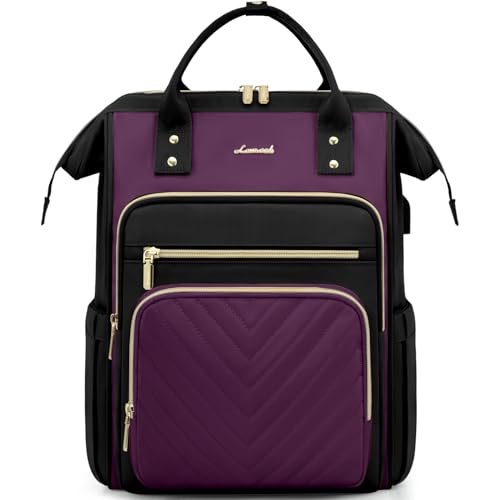 LOVEVOOK Rucksack Damen, 15,6 Zoll Wasserdicht Laptop Schulrucksack mit Laptopfach, Reiserucksack Tagesrucksack Arbeitstasche Elegant, Cityrucksack Travel Backp