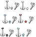 ORAZIO 6 Pairs 18G 6-8MM Stainless Steel Ear Studs Lip Ring for Men and Women Nose Piercing CZ Inlaid