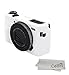 CEARI Silicone Case Rubber Camera Protective Cover Skin for Canon PowerShot G7X Mark II Digital Camera + Microfiber Cloth - White