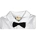 FEESHOW Baby Boy's 2Pcs Gentleman Wedding Formal Tuxedo Suit Romer Outfit Set Size 12-18 Months,Black White