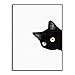 Catnew 3Pcs Cute Black Cats Canvas Frameless Painting Murals Wall Art Home Room Caft Decor Gift Size 3040cm