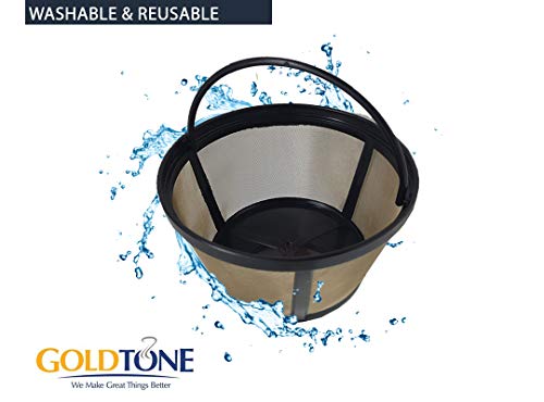 image for GOLDTONE Reusable 8-12 Cup Coffee Filter Flat-Bottom Basket for Procto