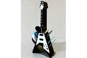 Pick Holder with 6 Guitar Picks, Mini Styling Holder for Guitar Picks Storage and Display, Music Accessories Gift for Guitar 
