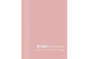 Graph Paper Notebook - 5x5 Grid - 8.5 x 11 - 100 Pages: Quadrille Composition Book for Math, Science & Engineering Students, 