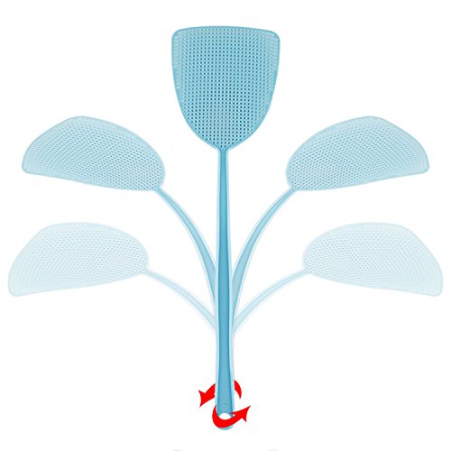 Venustas 6 pack Fly swatter Manual Pest Control Colorful Plastic with 17.5'' Durable Long Handle Home Helper