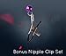 Nipple Chain Breast and Vaginal Clip for Sex by Primal Juice, Enjoy Sensual Pleasure with The Deluxe Silver Metal Toy Clamp in Adjustable Butterfly Design, Good for Bondage, SM BDSM. Get Kinky Now!