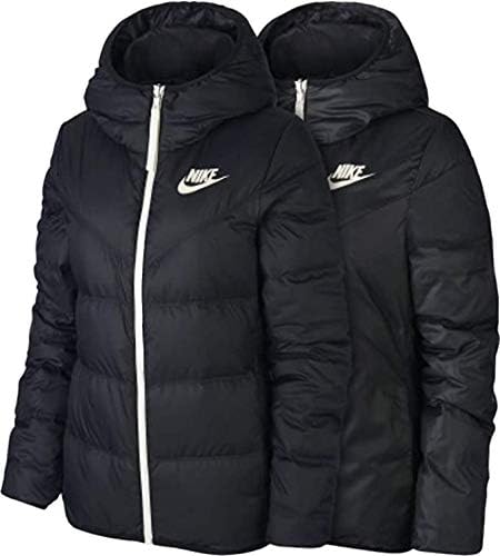 ナイキ NIKE リバーシブル ダウンコート ウイメンズ M (身長150-165cm) アウタージャケット フィル パーカ フーディ 国内正規品 CU0283 ブラック/ホワイト