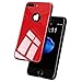 NOHON Protective iPhone 7 plus Case with Plastic Back Cover and Reinforced Bumper Slim Fit Ultra-Thin Case for iPhone 7 Plus - Red