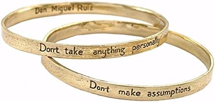 Jewelry Evolution8 The Four Agreements Reminder Bangle Set