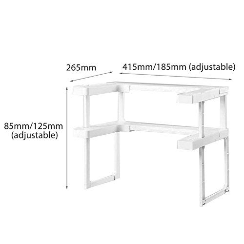 Spicy Shelf Spice Rack and Stackable Organizer Kitchen Spice Rack,Makeup Cosmetics Counter Organizing Stand,Bathroom Organizer with Extra-Sturdy Construction Adjustable - Thumbnail 4