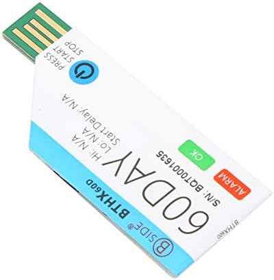 eKugo(TM)BSIDE Waterproof Single Use USB Temperature Data Logger Data Recorder w/Alarm BTHX60D Temperature Analysis Instruments