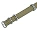 19mm Khaki NATO Zulu Watch Strap G10 Thick Nylon Replacement for Men Heavy Buckle 5 Rings