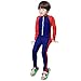 MAIBU Kids UPF 50+ Sunsuit Long Sleeve Swimwear One-piece Bodysuit Swimsuit Age 3-9years Navy L