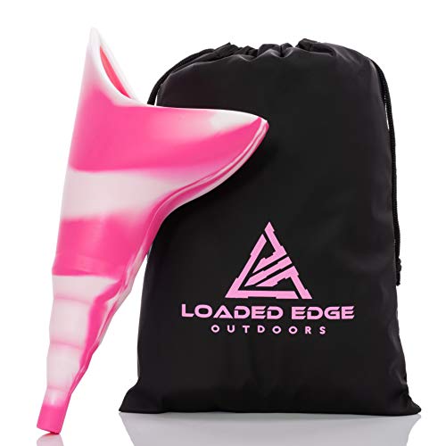 Female Urination Device - Portable Funnel Lets You Pee Standing Up &ndash; Discreet Reusable Urinal Funnel For Women &ndash; Ladies Pee Funnel for Travel, Festivals, Camping, Outdoor Uses - Carry Bag Included