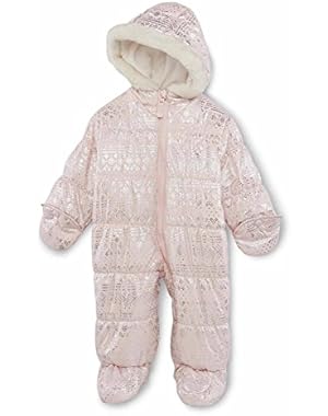 Carters Infant Girls Pink Nordic Print Snowsuit Baby Pram Snow Suit