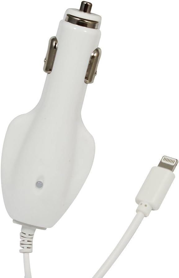 GadgetBoy 2A In Car Charger for Apple iPhone 6 / 6 Plus / 5 / 5S / 5C / iPhone SE / iPhone 7 / iPod Touch 5th Gen / iPod Nano 7G / iPad Mini - White