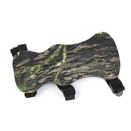 Smartlove1P Comfortable Camo Archery Bow Arm Guard Protective Forearm Safe Gear 3 Straps Armguard Bow Protective Tool