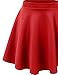 MBJ WB211 Women's Basic Versatile Stretchy Flared Skater Skirt for Girl L RED