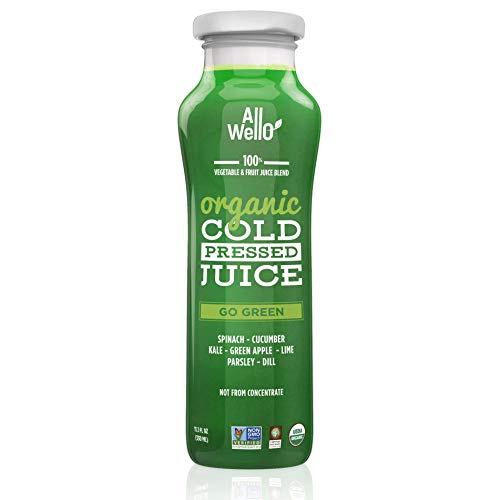 ALLWELLO Organic Cold Pressed Juice Drinks with Real Fruits and Vegetables Gluten Free NonGMO