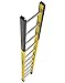 Louisville Ladder FE8912 Fiberglass 375 lb Duty Rating Type IAA Manhole Ladder, 12', Yellow