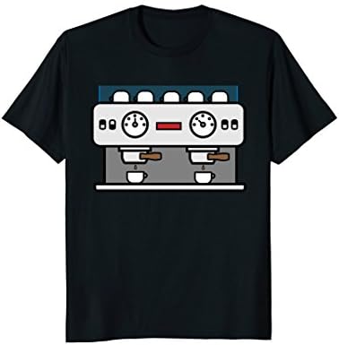 Mens Barista Double Espresso Machine Coffee T-Shirt Medium Black