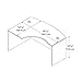 Series C: Left L-Bow Desk Shell