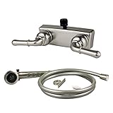 HowPlum RV/Mobile Home Shower Valve with Hand-Held Shower, Brushed Nickel