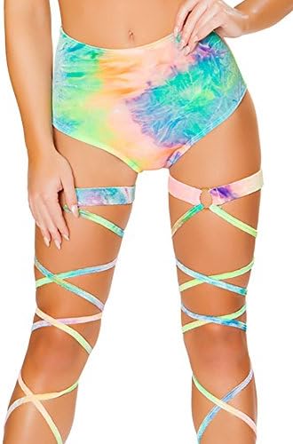 Roma Costume Velvet High Waisted Shorts Bundle with Pink Shorts