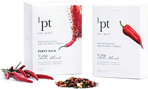 Teroforma 1pt CHILI Infusion Blend for Alcohol & Spirits â€“ Flavor Infuser Packets for Home Infusion (Party Pack, 6 Packets)