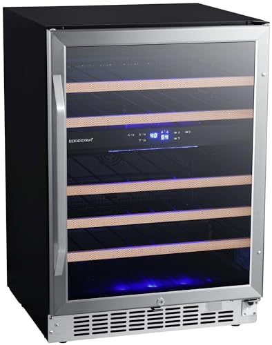 EdgeStar CWR462DZ 24 Inch Wide 46 Bottle Built-In Wine Cooler with Dual Cooling Zones