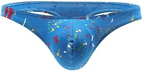 Low-Rise Men's Underwear Bulge Pouch Thong Ice Silk Man Low Waist U Convex T-Back G-String Bikini Underpants Men's Ultr-Thin Ice Silk Man Low Waist U Convex Underpants HUYURI